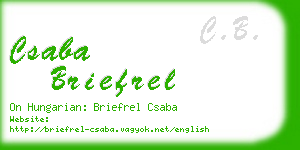 csaba briefrel business card